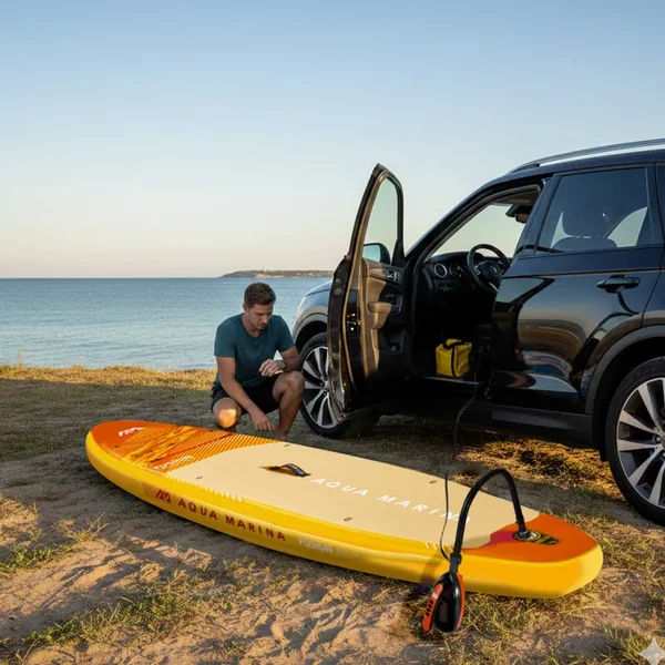Pack paddle gonflable aqua marina fusion 10.10 + pompe electrique 12v