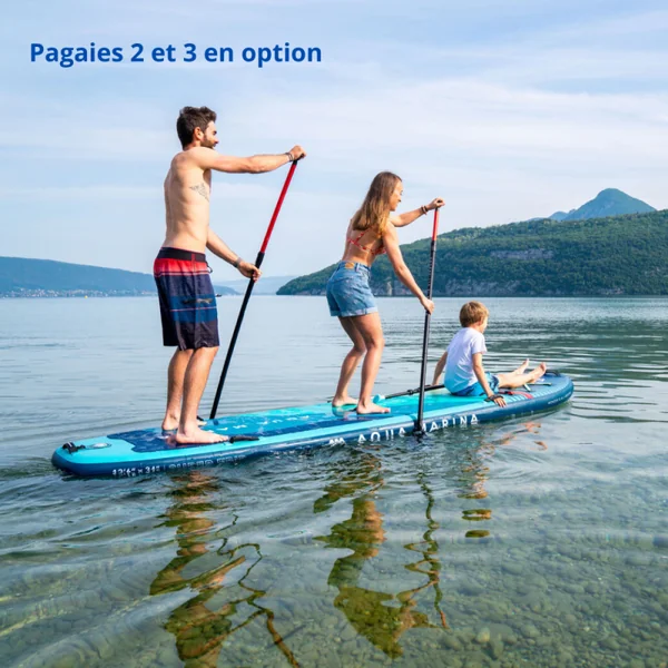Pack paddle gonflable aqua marina super trip 12.6 + pompe electrique 12v