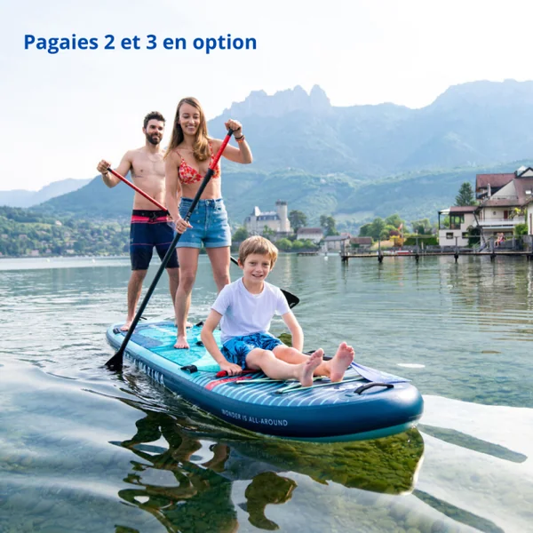 Pack paddle gonflable aqua marina super trip 12.6 + pompe electrique 12v