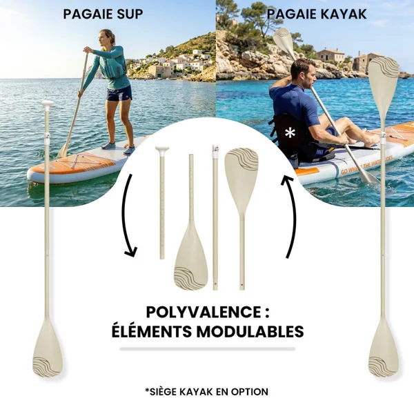 Paddle gonflable airgliss comet 11.0 jusqu'à 2 personnes (max. 190kg)