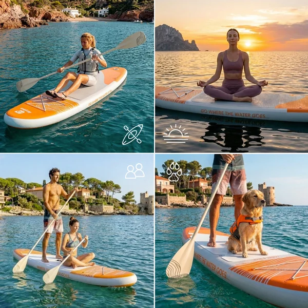 Paddle gonflable airgliss comet 11.0 jusqu'à 2 personnes (max. 190kg)
