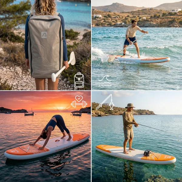 Paddle gonflable airgliss comet 11.0 jusqu'à 2 personnes (max. 190kg)