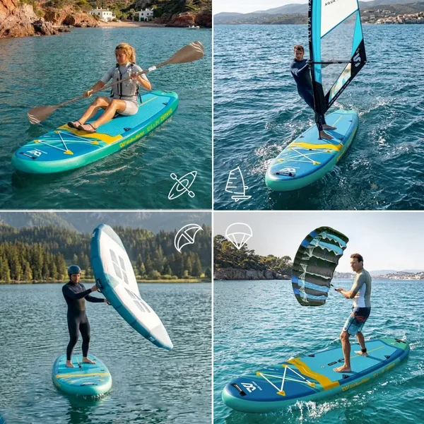 Paddle gonflable windsurf wow zephyr 10.6 - avec insert pied de mat