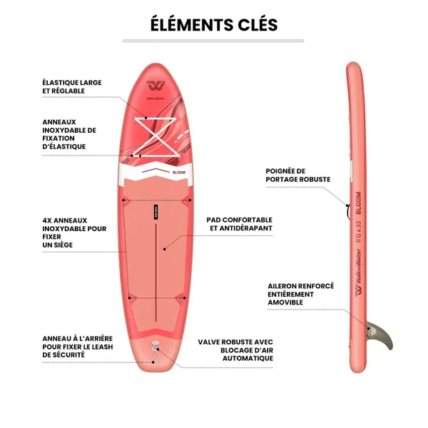 Paddle gonflable wow bloom 11.0
