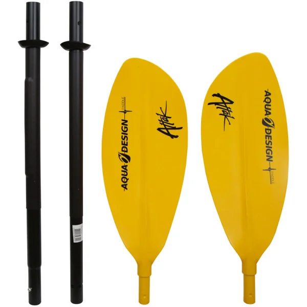 PAGAIE KAYAK AQUADESIGN ATTAK 4 PARTIES 220CM Blanc