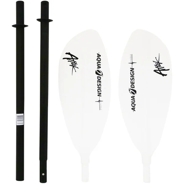 PAGAIE KAYAK AQUADESIGN ATTAK 4 PARTIES 220CM Blanc