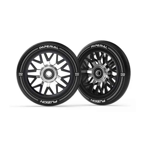 Paire de roues trottinette FUZION Imperial Black/Black 110mm
