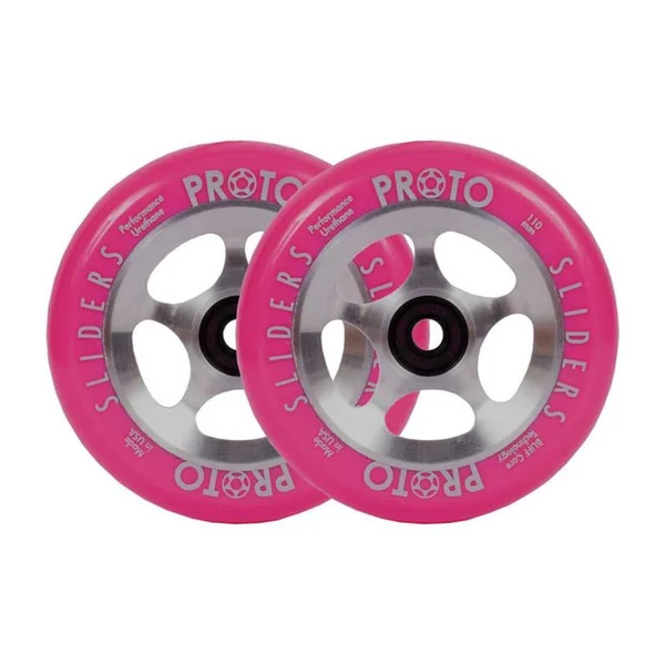 Paire de roues trottinette PROTO Slider Starbright Pink/Raw 110mm