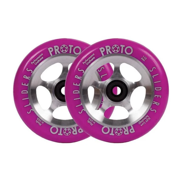 Paire de roues trottinette PROTO Slider Starbright Purple/Raw 110mm