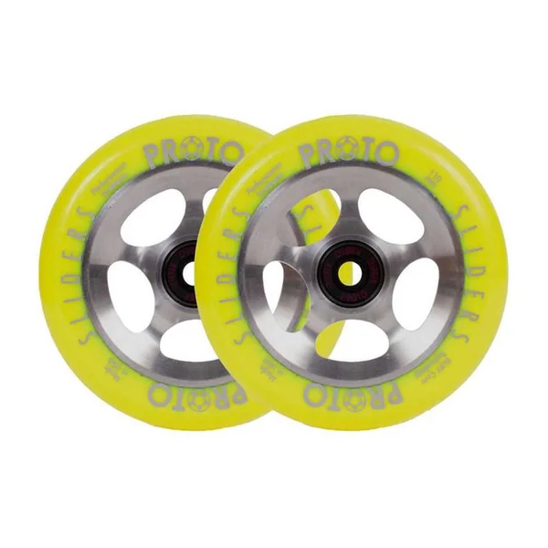 Paire de roues trottinette PROTO Slider Starbright Yellow/Raw 110mm