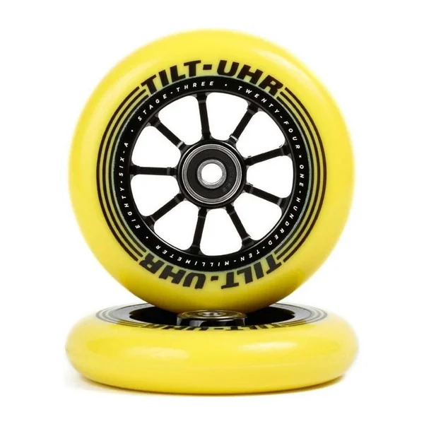 Paire de roues trottinette TILT UHR Jaune 120mm