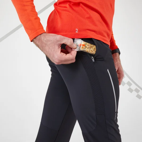 Pantalon ajusté de running Homme - KIPRUN Run 500 Fit Noir