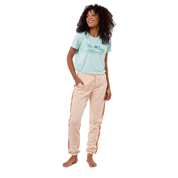 PANTALON FEMME RIPCURL STRIPED TRACKPANT BLANC