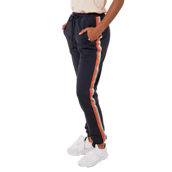 PANTALON FEMME RIPCURL STRIPED TRACKPANT WASHED BLACK