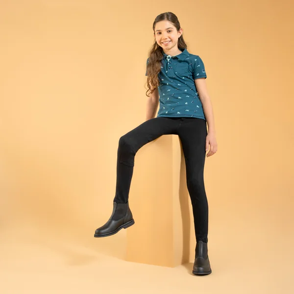 Pantalon équitation enfant - 100 noir
