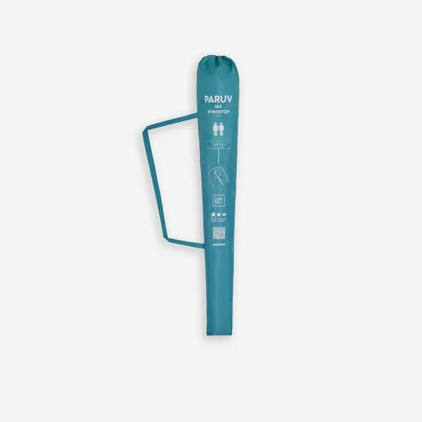 Parasol de plage 2 places UPF 50+ - Paruv windstop bleu jaune