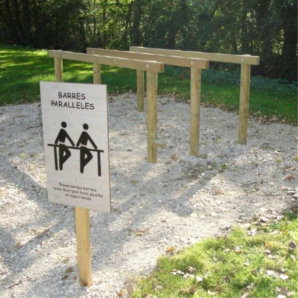 Parcours extérieur Loisirs Amenagements - Barres parallèles - étirement
