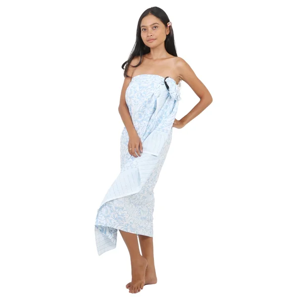 Paréo Chic Diara blanc et bleu