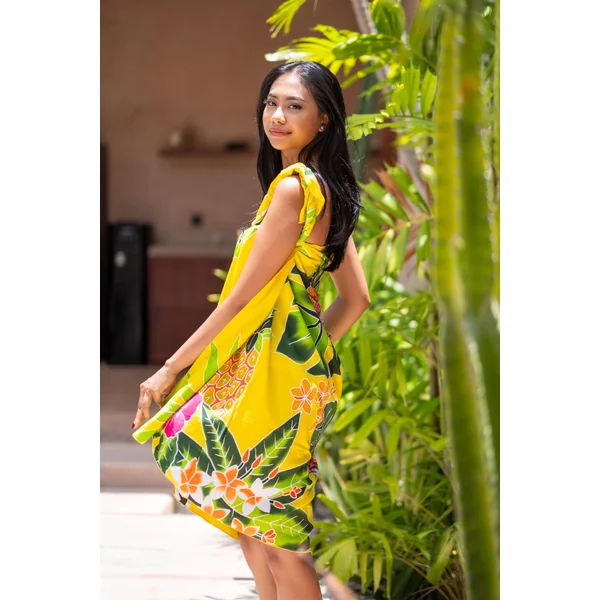 Paréo jardin Tahitien jaune