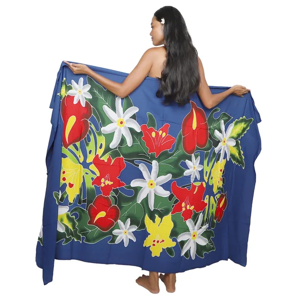 Paréo Lotus bleu nuit