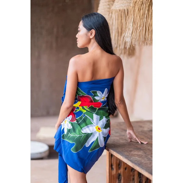Paréo Lotus bleu nuit