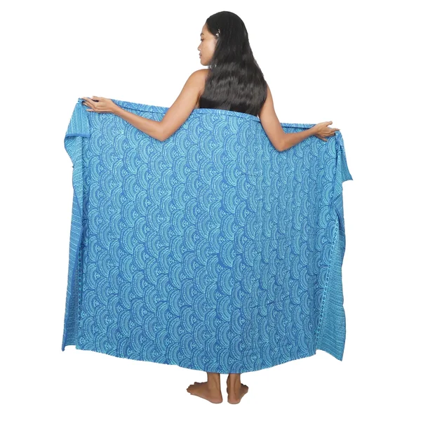 Paréo Léana bleu + boucle