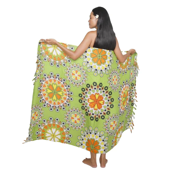 Paréo Mandala Bora Bora vert