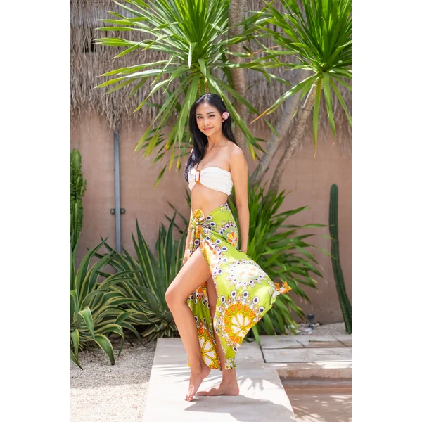 Paréo Mandala Bora Bora vert