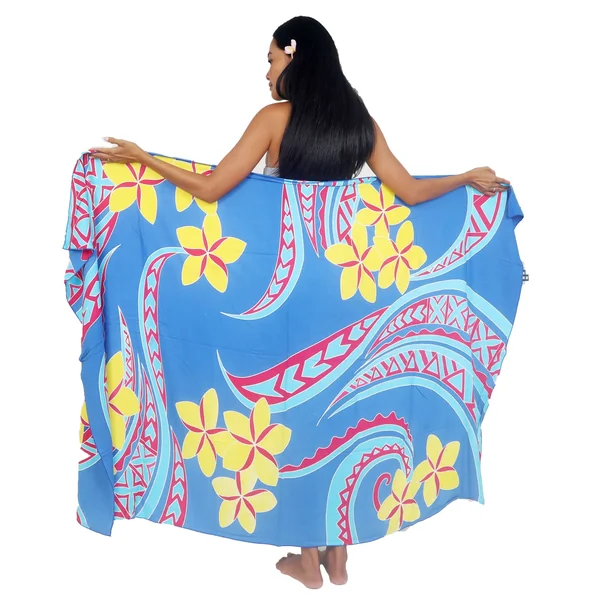 Paréo Moe Moe'a Tahiti bleu