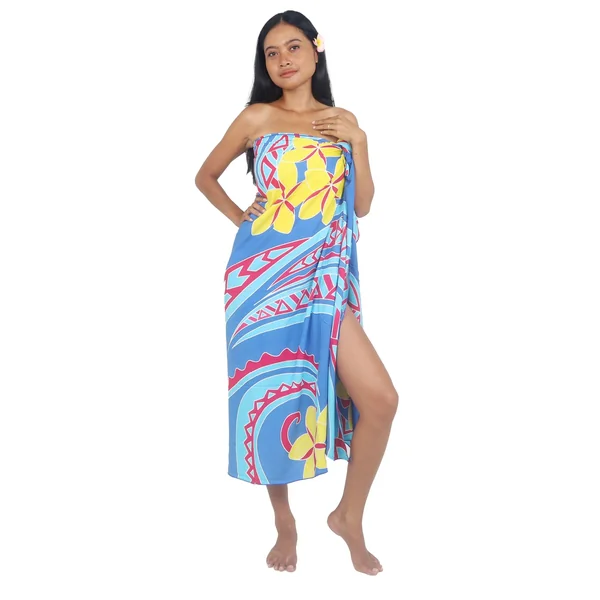 Paréo Moe Moe'a Tahiti bleu