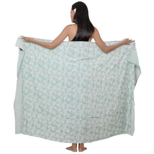 Paréo Soledad gris vert + boucle