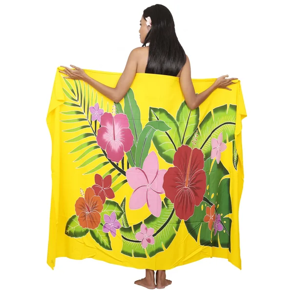 Paréo Tahiti Eclat Tropical Jaune