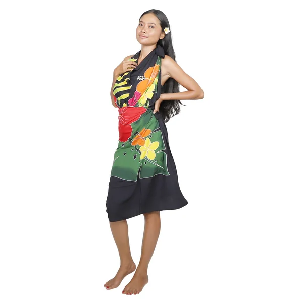 Paréo Tahiti Eclat Tropical Noir
