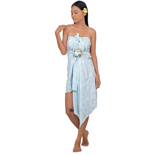 Paréo Tatiane blanc + boucle