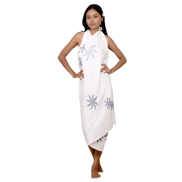 Paréo Tiaré twist blanc