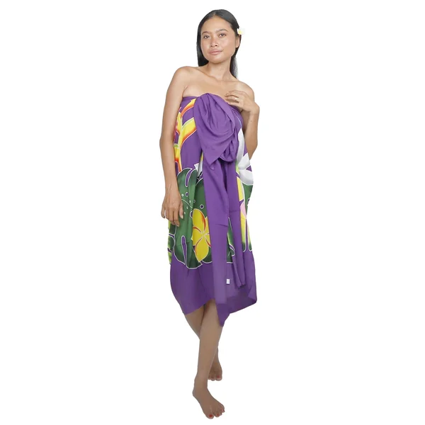 Paréos bouquet de Tahiti violet