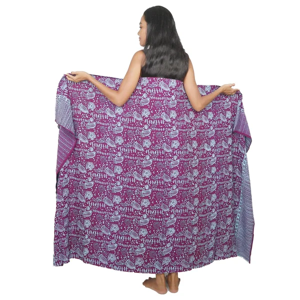 Paréos Prune enchantée + boucle