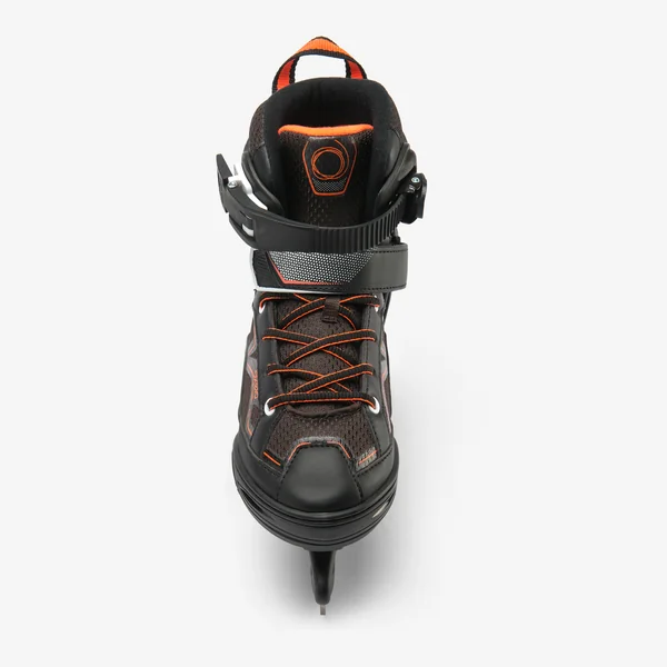 PATIN A GLACE FIT100 JR NOIR/ORANGE GARCON