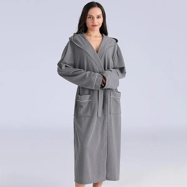 Peignoir de Bain Gris Femme