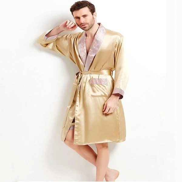 Peignoir Homme Soie Kimono