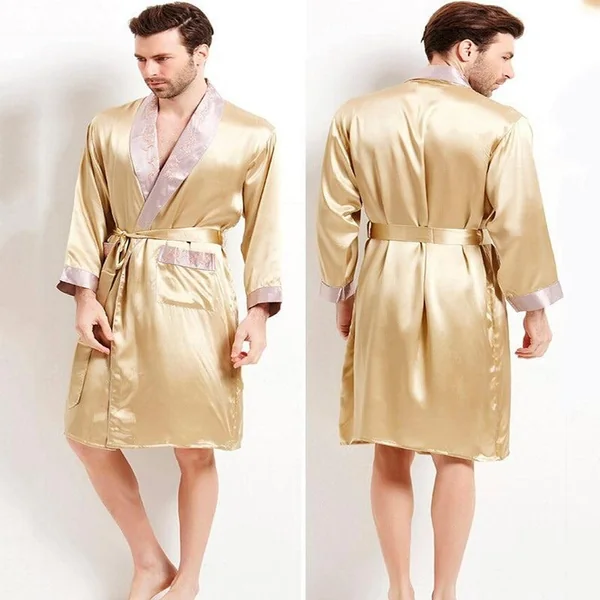 Peignoir Homme Soie Kimono