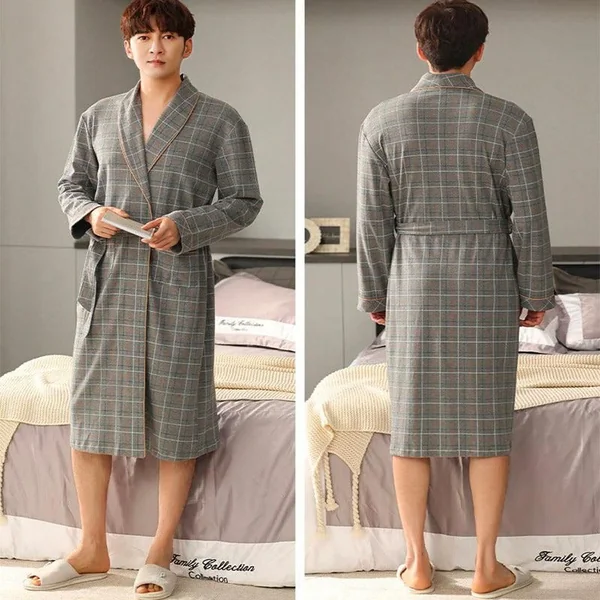 Peignoir Homme À Carreaux