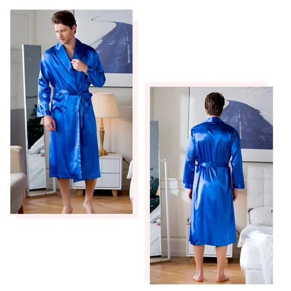 Peignoir Kimono Homme Bleu