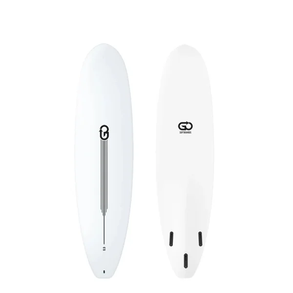 Planche de surf GO Softboard blanc 6'8 - Surf débutant et progression