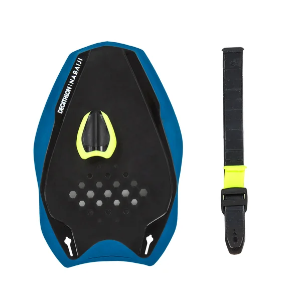 Plaquettes de natation quick-in 500 taille m bleu jaune