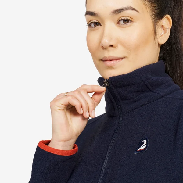 Polaire chaude de voile femme, 100 bleu marine