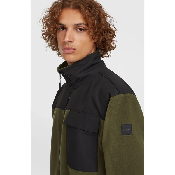 Polaire Utility Polartec® 200 à zip intégral | Forest Night Colour Block
