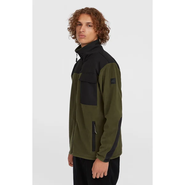 Polaire Utility Polartec® 200 à zip intégral | Forest Night Colour Block