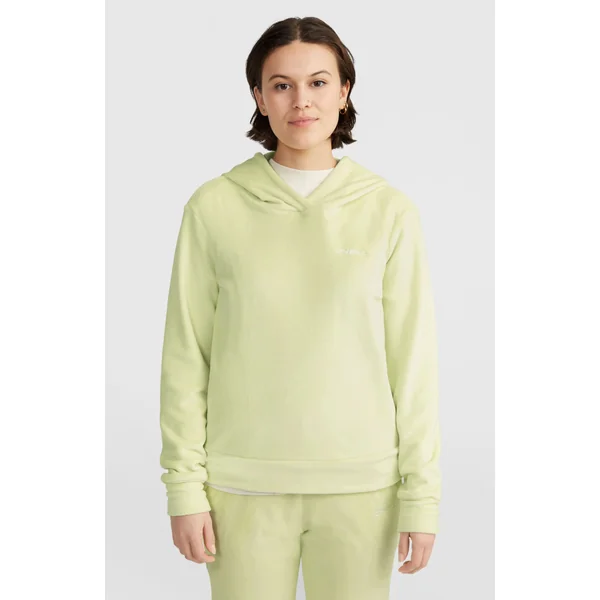 Polaire à capuche Velour | Lime Wash