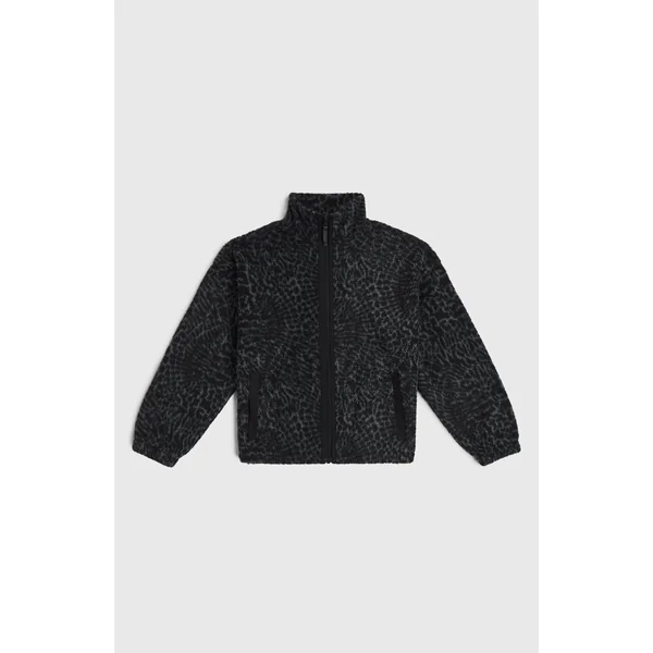 Polaire à poils longs et zip intégral | Black Animalica